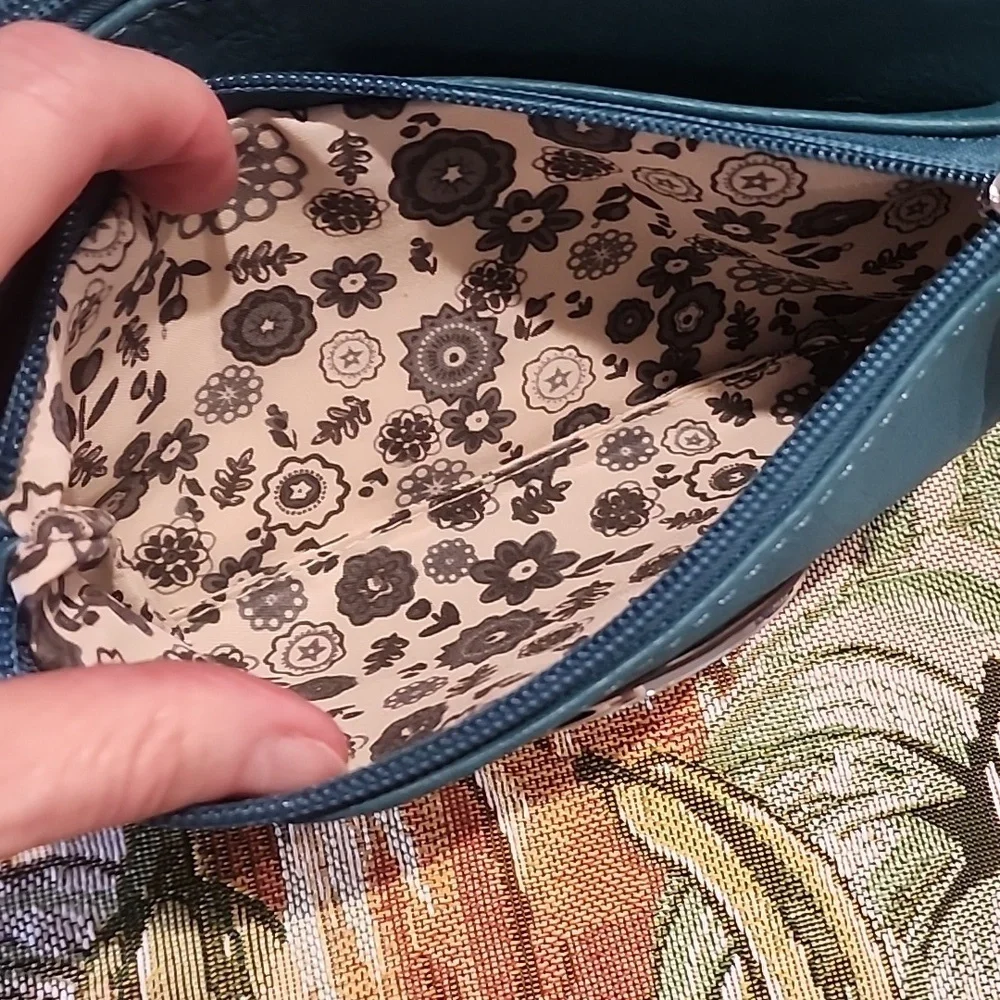 Teal Vegan Leather Crossbody or Clutch